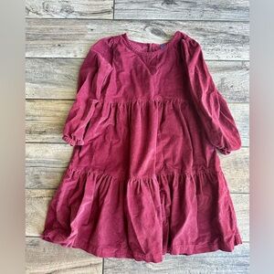 Old Navy Cranberry Corduroy Swing Dress Girls sz L 10/12
